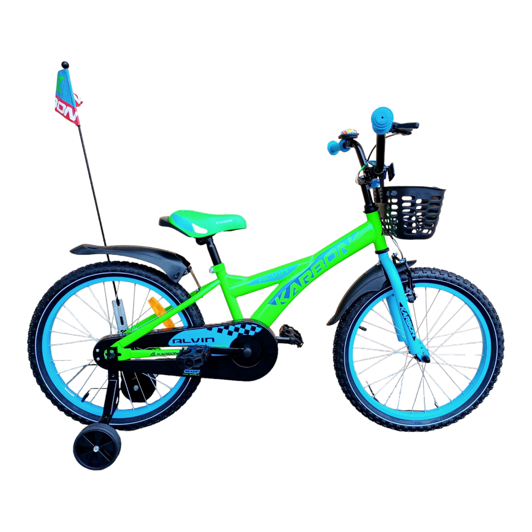 Vaikiškas dviratis "Karbon" green