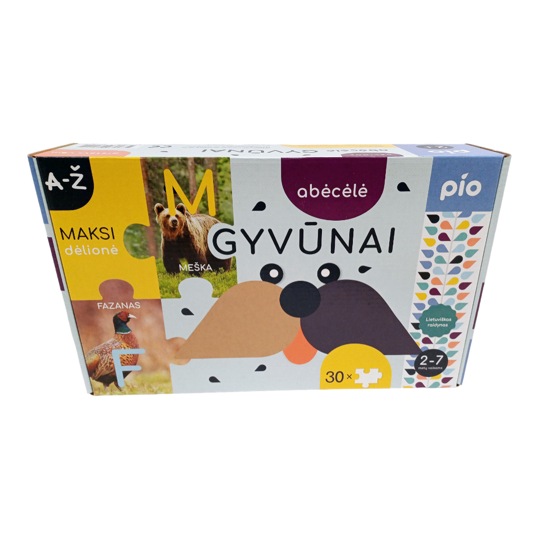 Dėlionė abėcėlė "Gyvūnai"