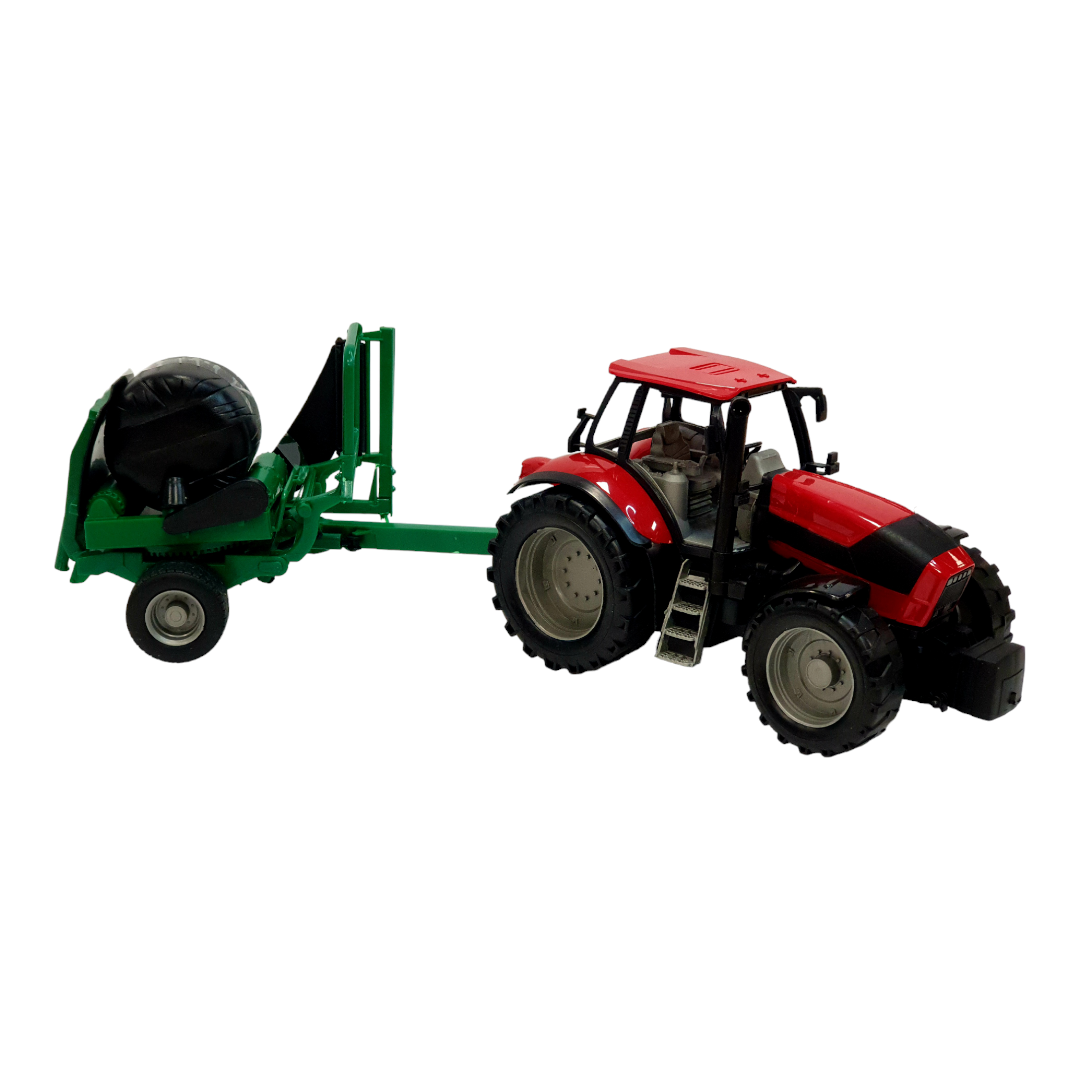 Traktorius su rulonavimo mechanizmu