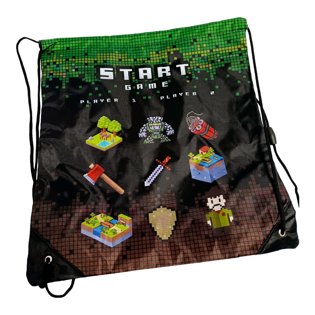Maišelis sportinei aprangai "Minecraft"