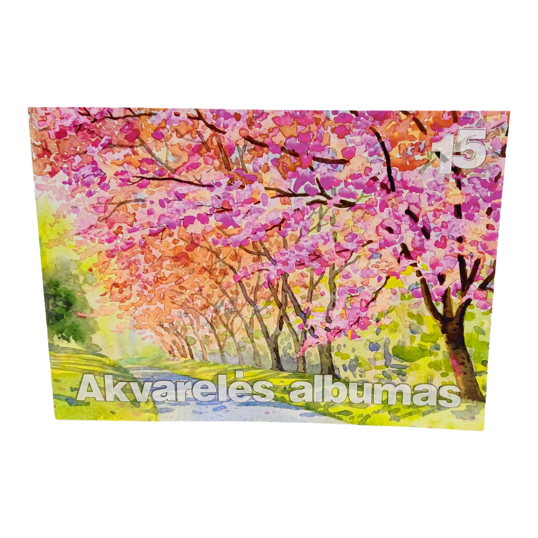 Akvarelės albumas A4 formatas "Medžiai"