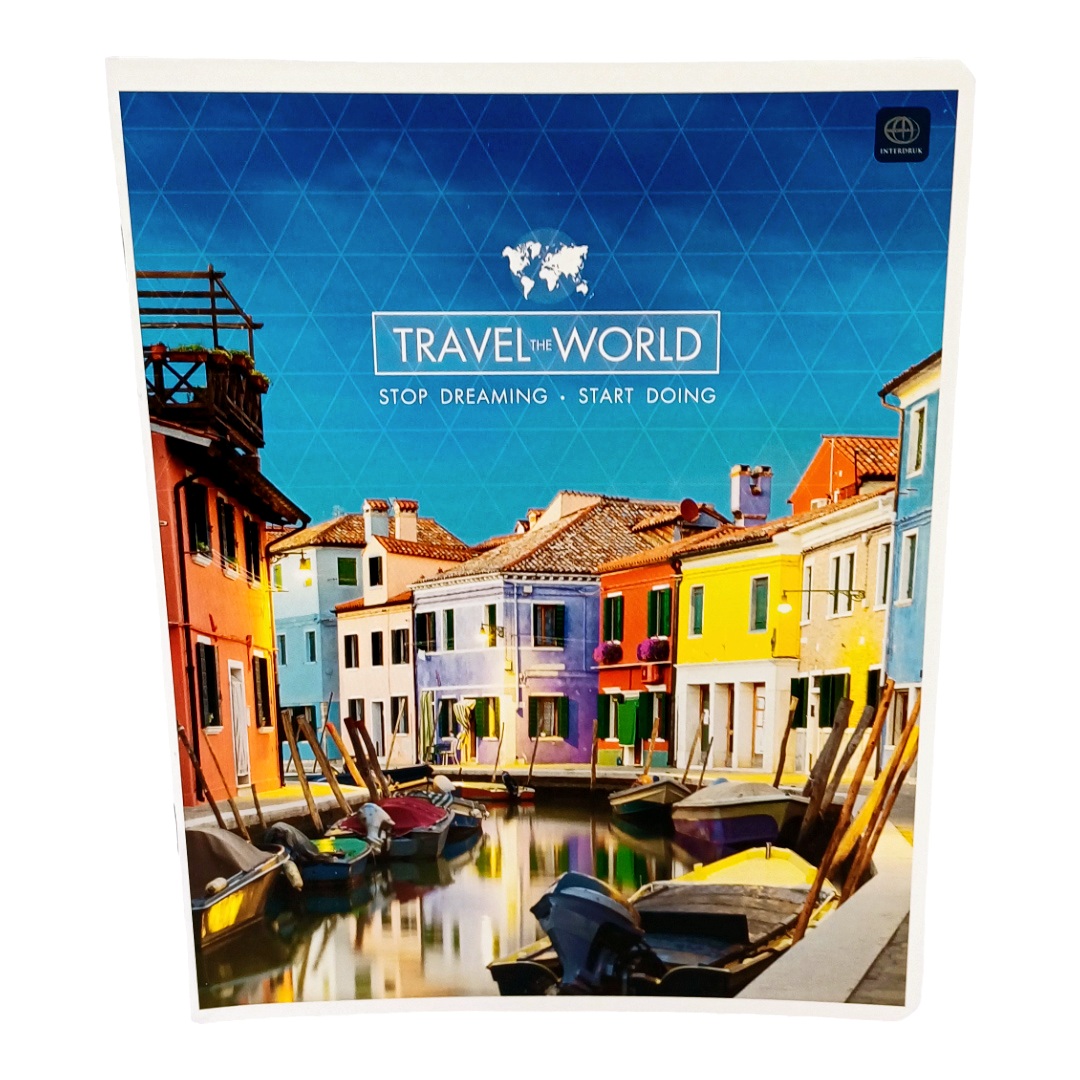 Sąsiuvinis 48 lapai langeliais "Travel the world"