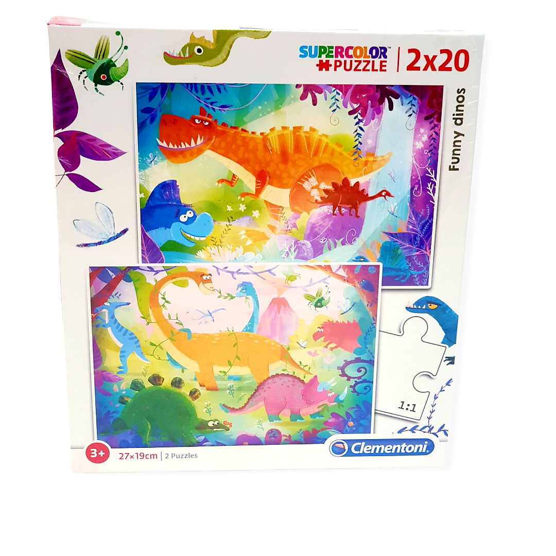 Dėlionių rinkinys 2in1 "Dinozaurai"