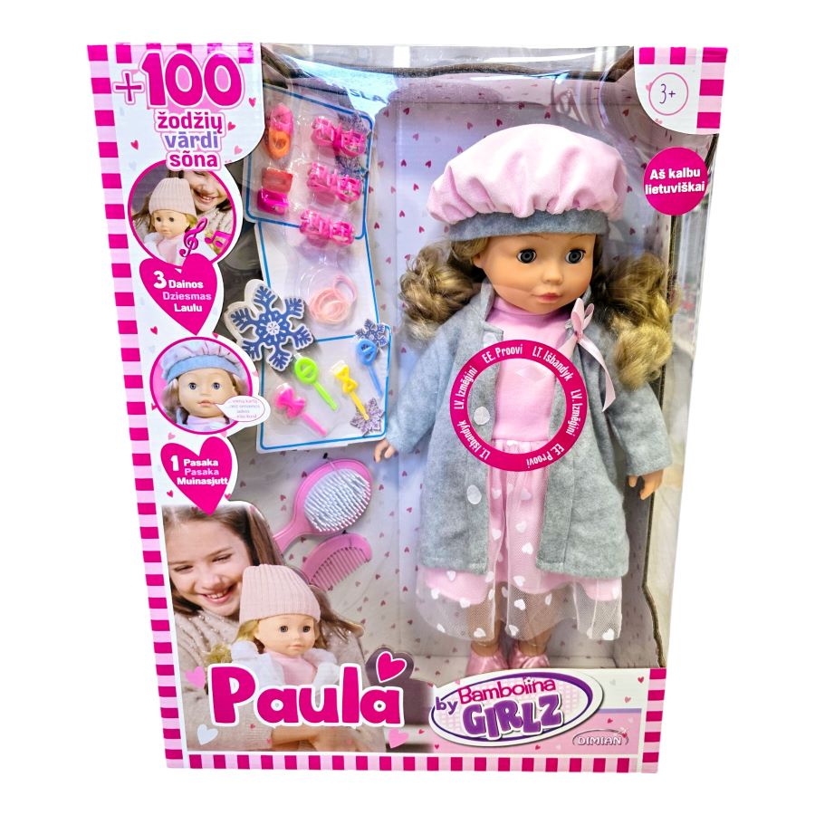 Lietuviškai kalbanti ir dainuojanti lėlė Paula