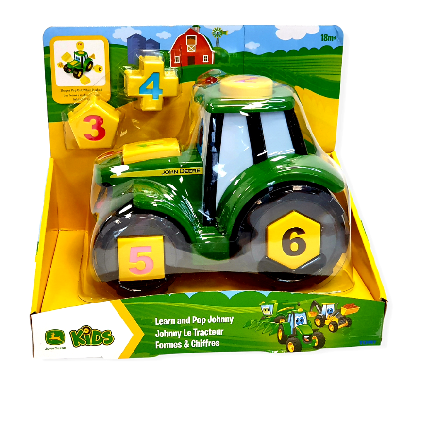 Traktorius su kaladėlėmis "JOHN DEERE"