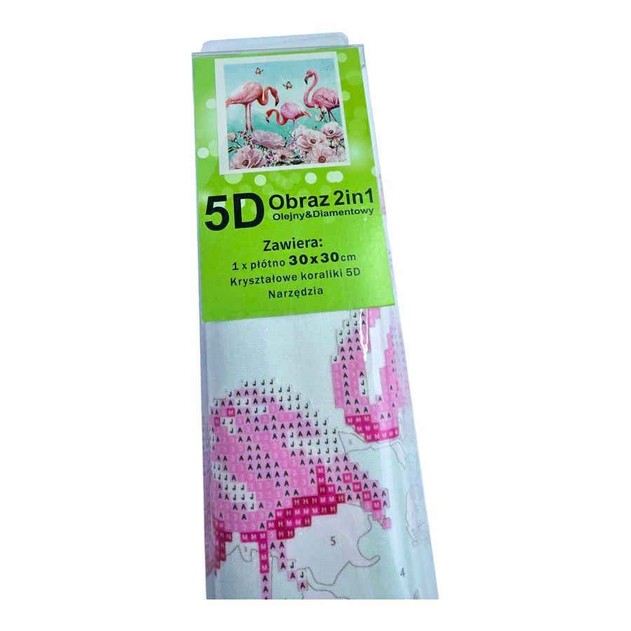 5D deimantinė mozaika 2in1 "Flamingai"