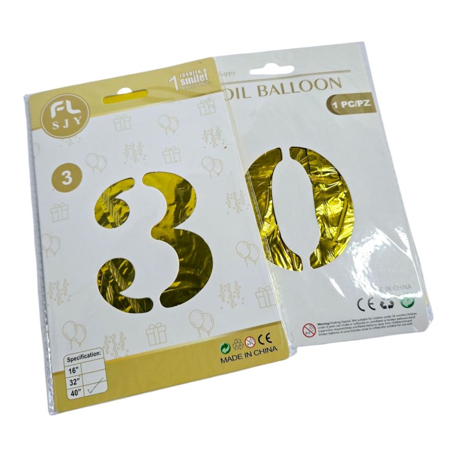 Foliniai balionai skaičius "30"