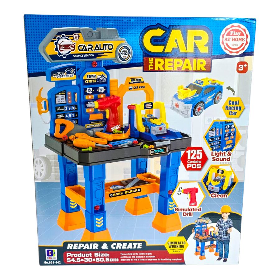 Darbo stalas su įrankiais automobilių mechanikui "Car the repair"
