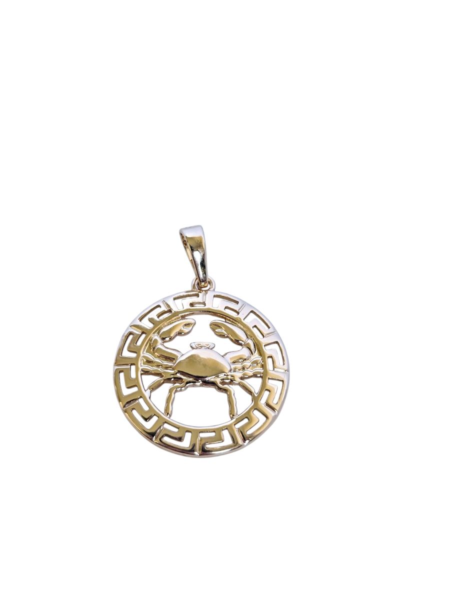 Medicininio metalo pakabukas su zodiaku "Vėžys"
