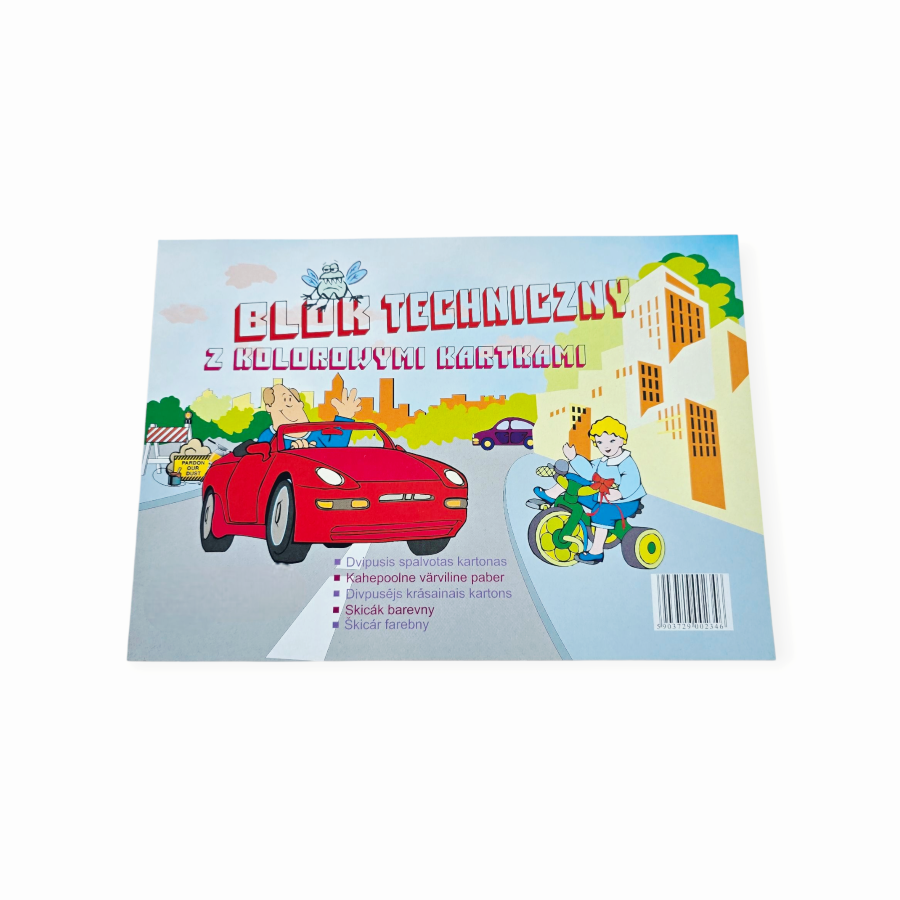 Spalvotas dvipusis kartonas A4 formatas