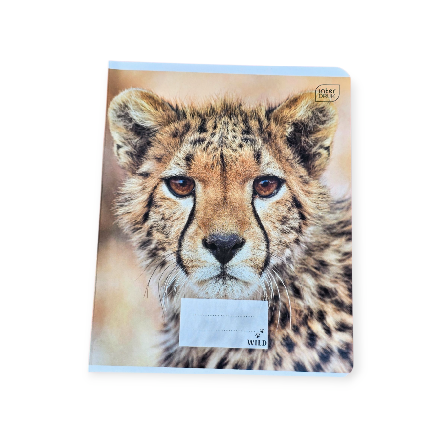 Sąsiuvinis 12 lapų langeliais "Leopardas"