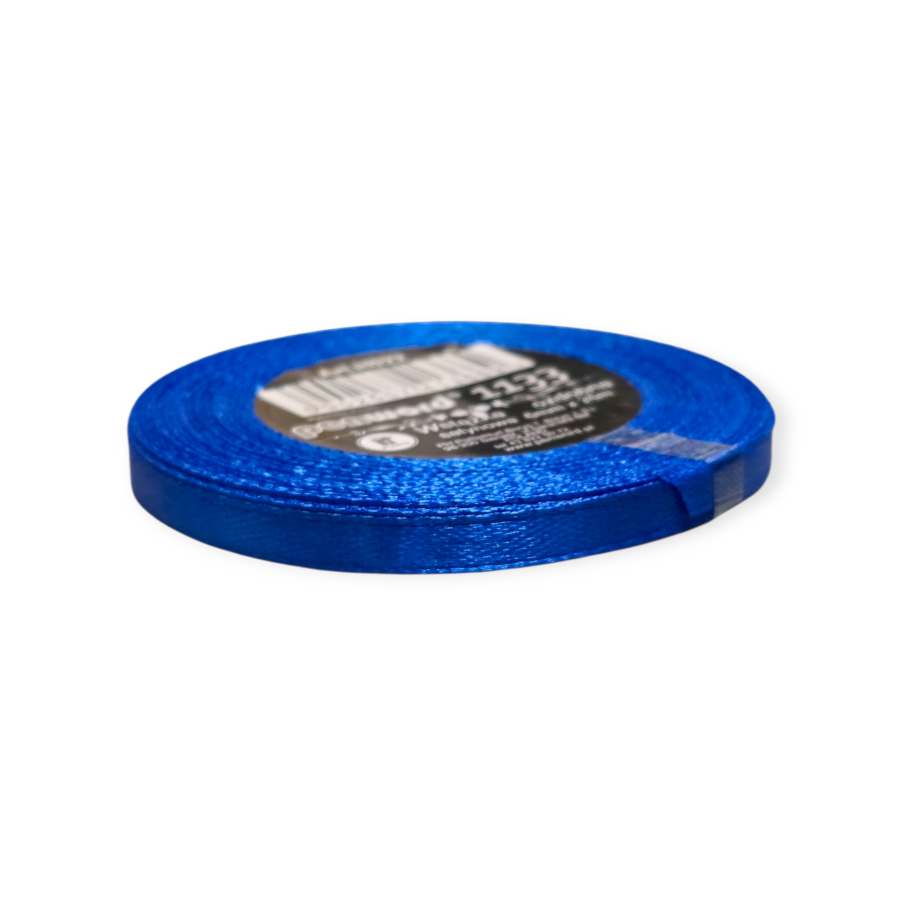 Satino dovanų juostelė mėlyna spalva