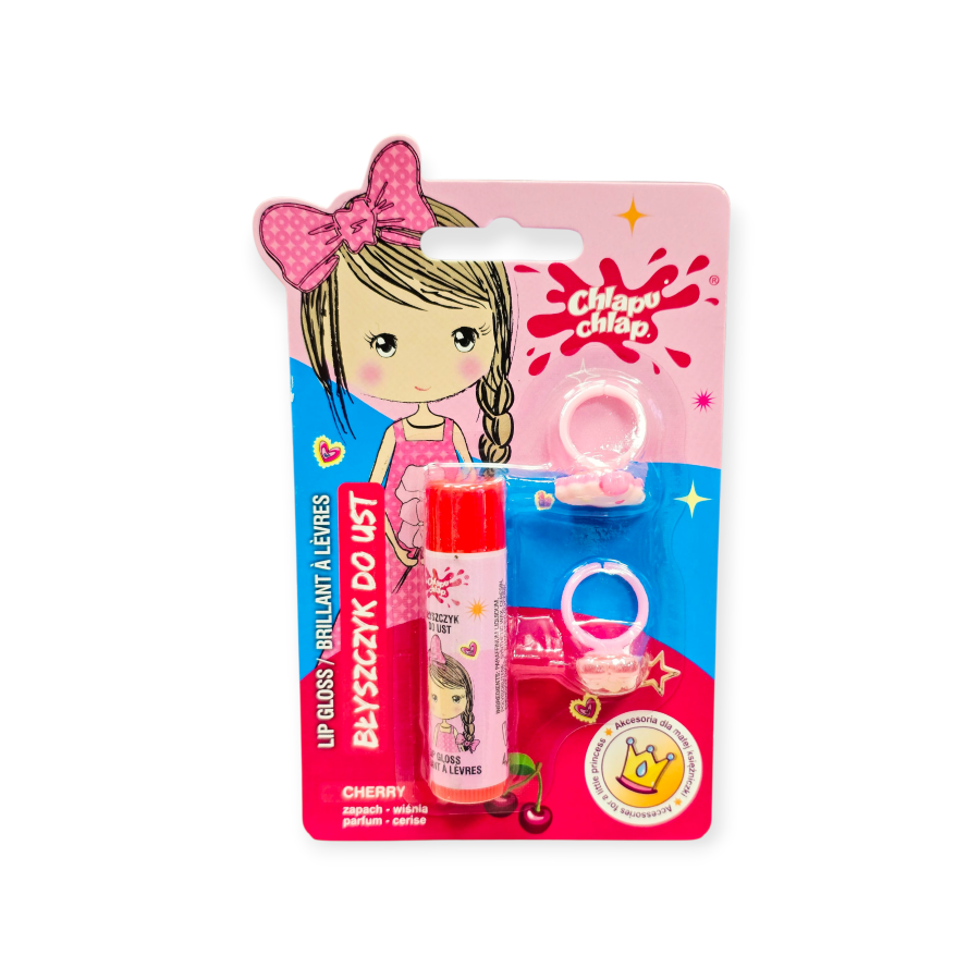 Vaikiškas lūpų blizgis su žiedeliais "Chlapu chlap"