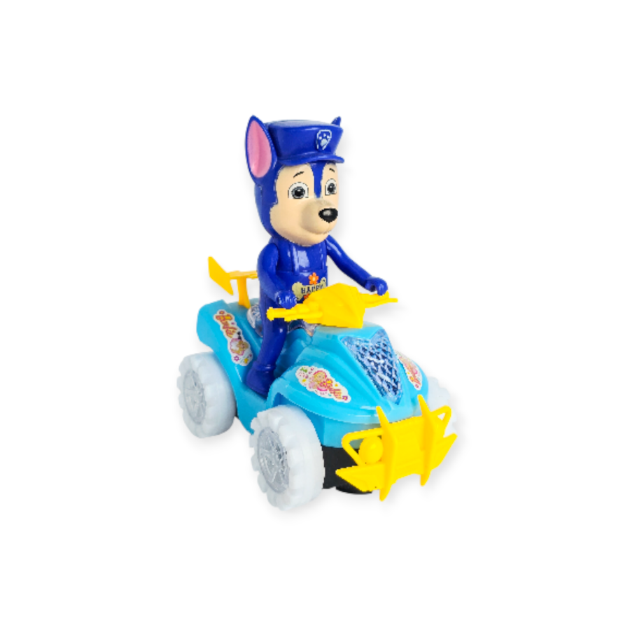 Šuniukas su keturračiu