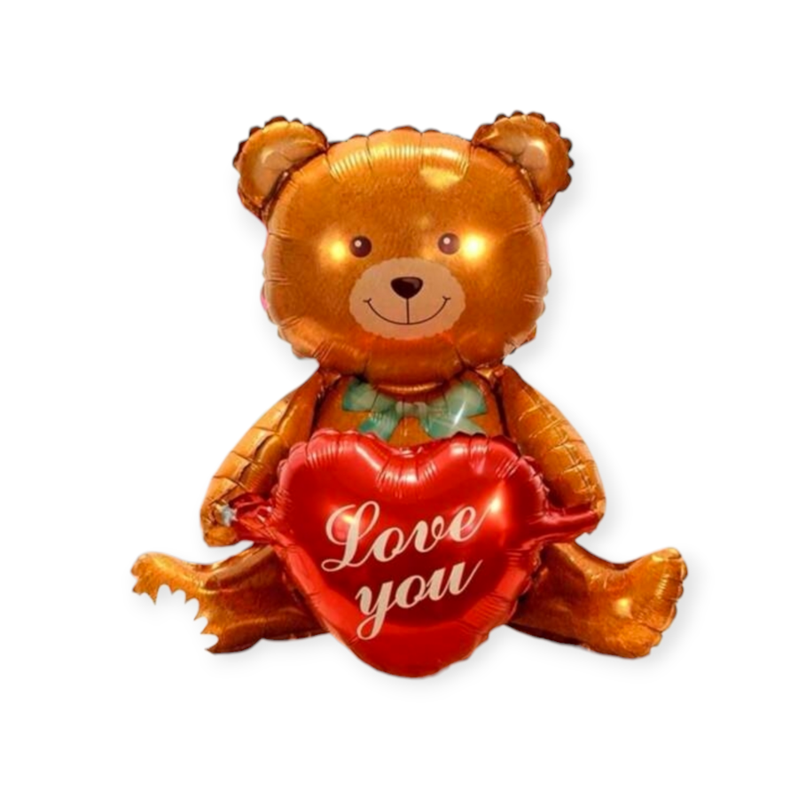 Folinis balionas "Meškutis su širdele"