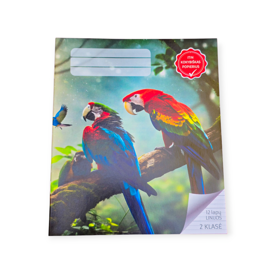 Sąsiuvinis 2 klasei linija "Papūgos"