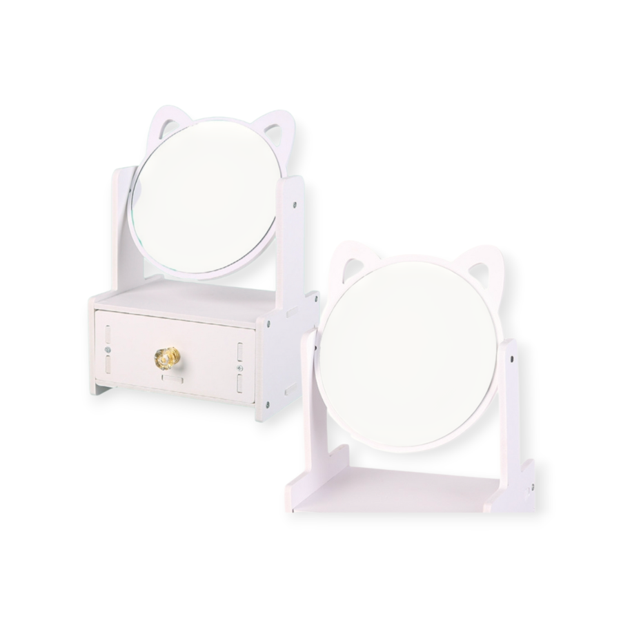Kosmetikos dėžutė su veidrodėliu "Katytė"