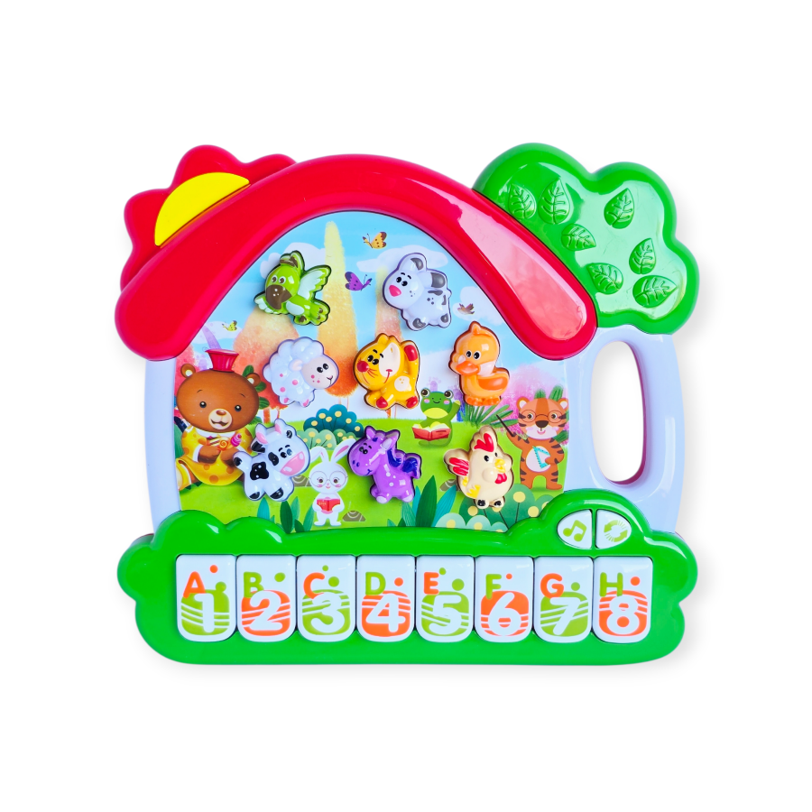Muzikinis žaislas " Namelis su ūkio gyvūnais"