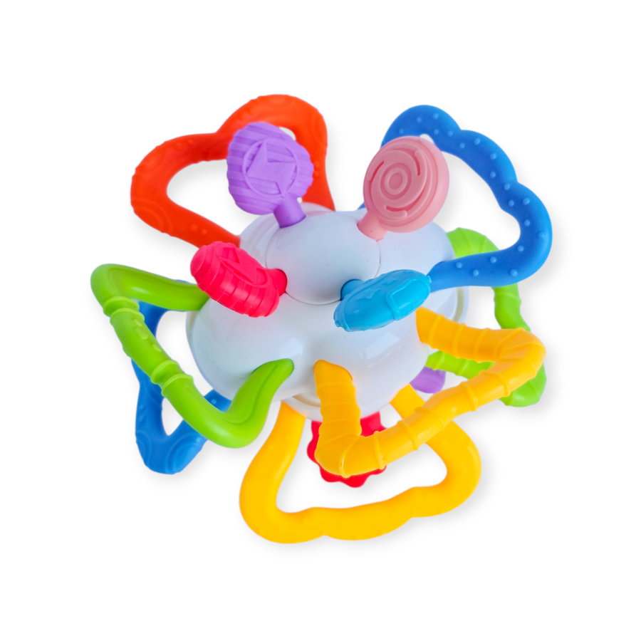 Sensorinis besisukantis žaislas kūdikiams