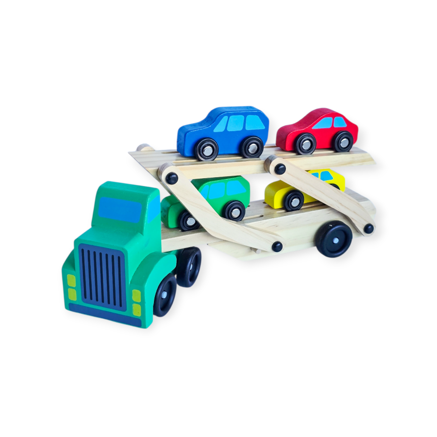 Medinė mašina "Tralas su mašinėlėmis"