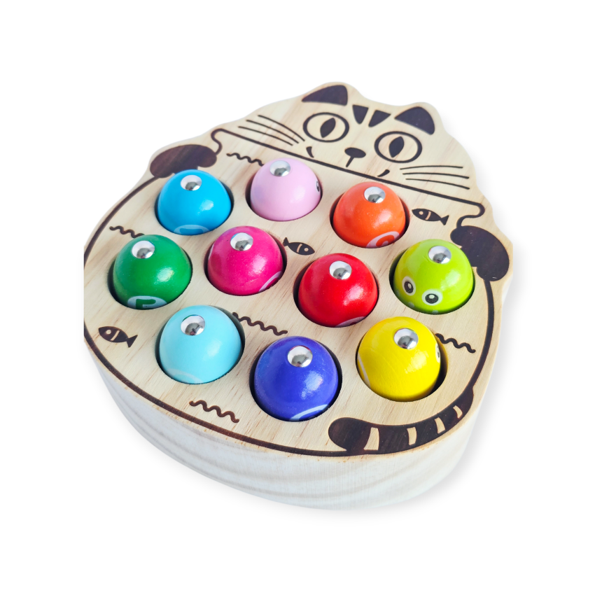 Medinis žvejybos žaidimas "Kačiukas"