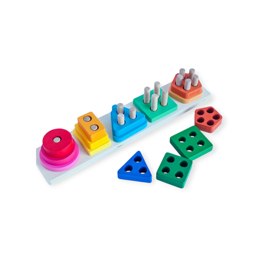 Medinis lavinamasis žaislas "Formos"