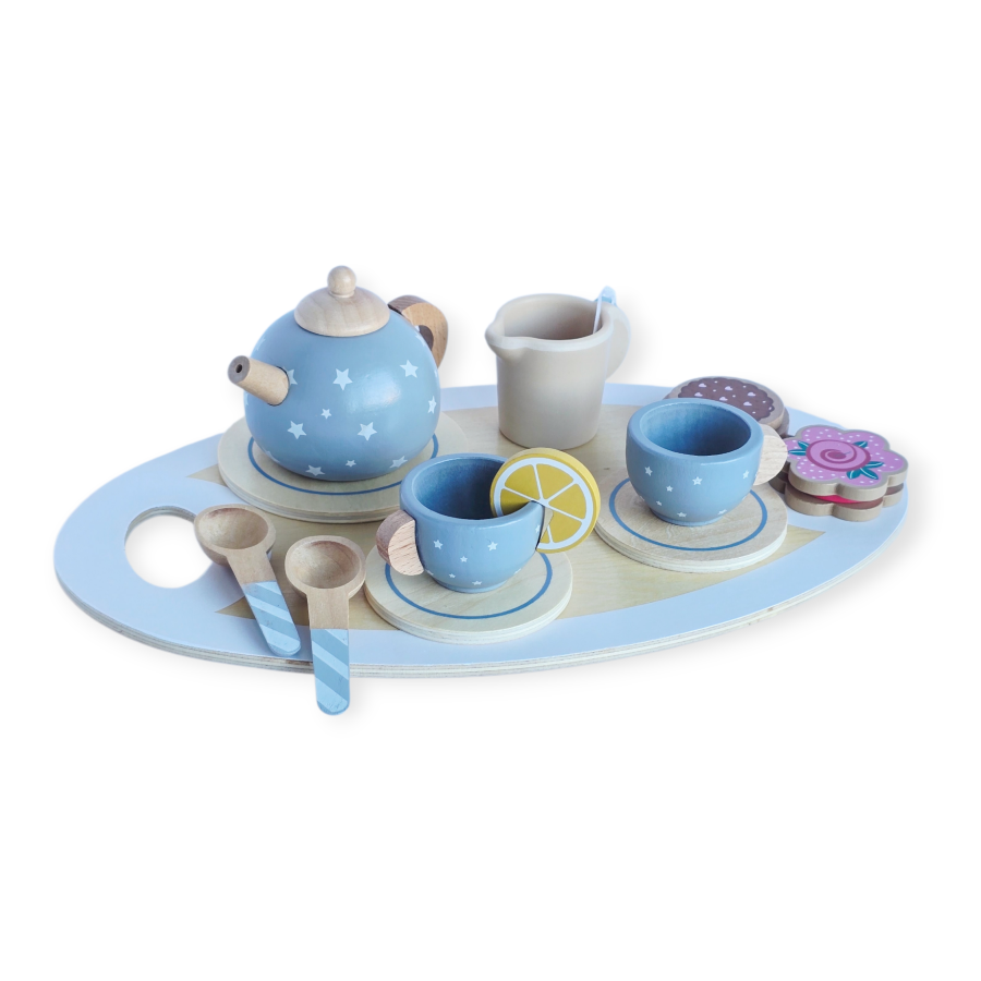 Medinių indelių rinkinys "Arbatos servisas"