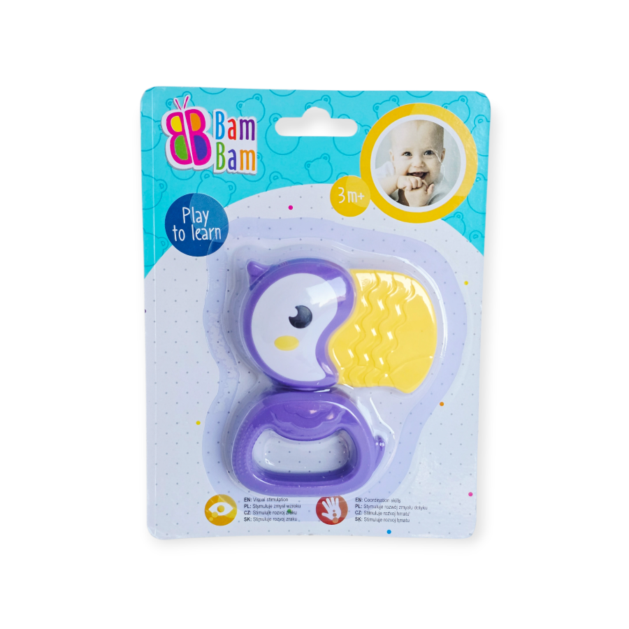 Barškutis - kramtukas kūdikiui "Tukanas"