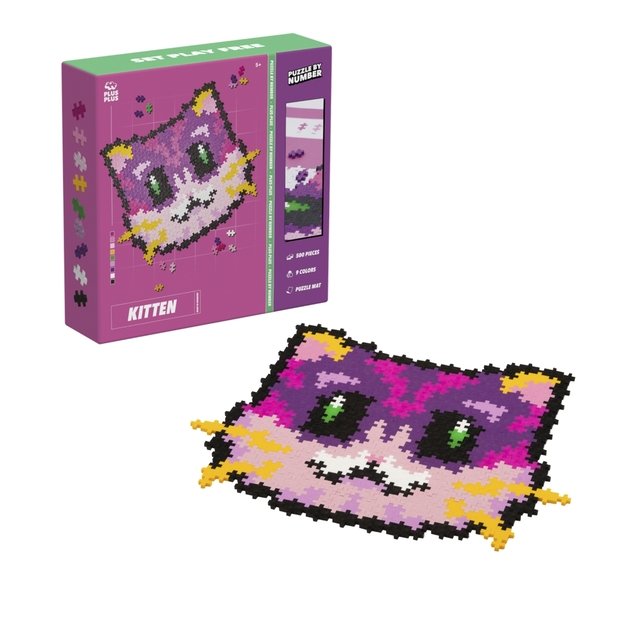 Konstruktorius - dėlionė pagal skaičius PLUS PLUS "Katytė"