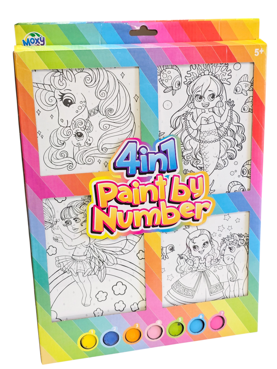 Tapybos pagal skaičius rinkinys 4in1