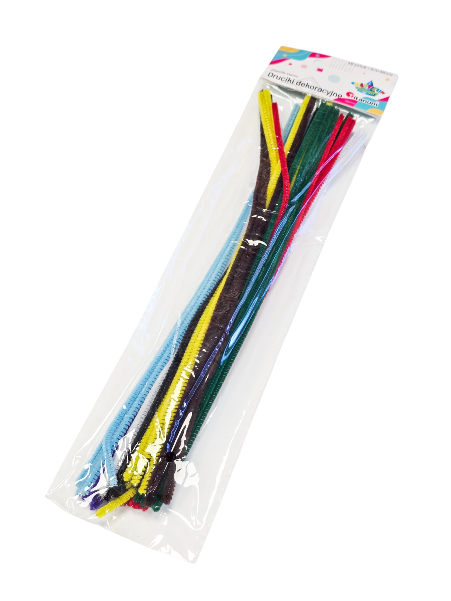 Dekoracija šenilo vielos strypeliai