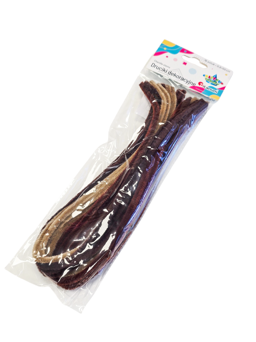 Dekoracija šenilo vielos strypeliai