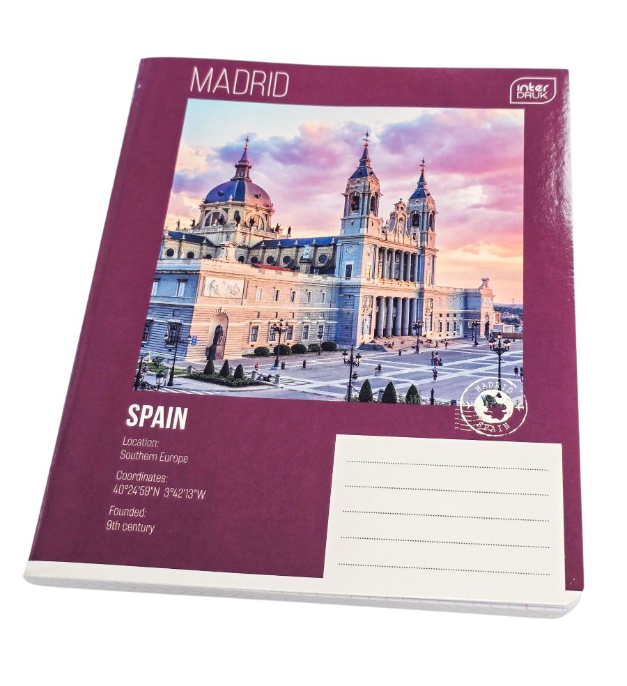 Sąsiuvinis langeliais "Madrid"